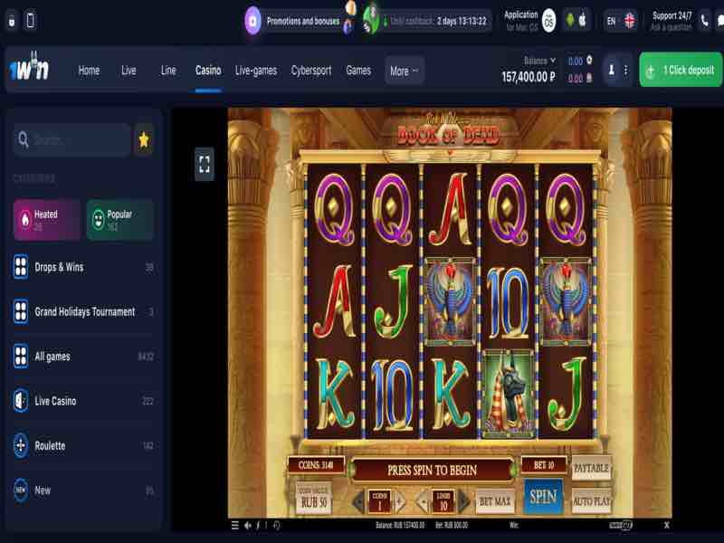 Automatická hra ve slotu Book of the Dead Automatická hra ve slotu Book of the Dead