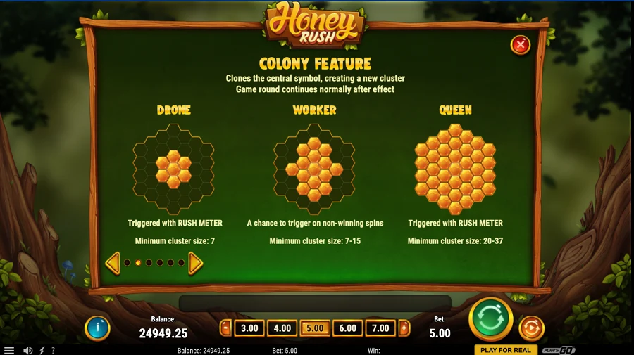 Honey Rush colony feature