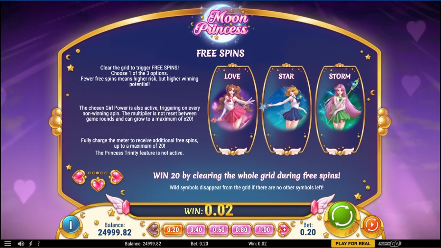 moon princess freespins