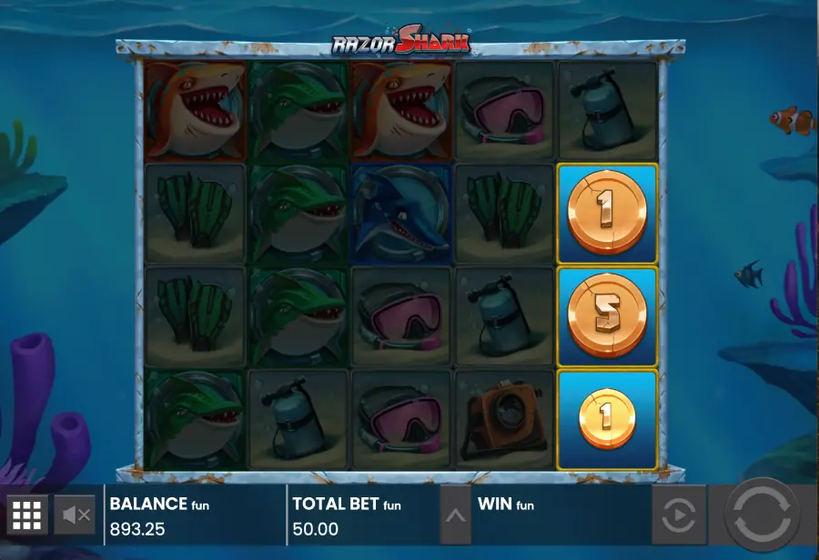 razon shark bonus game