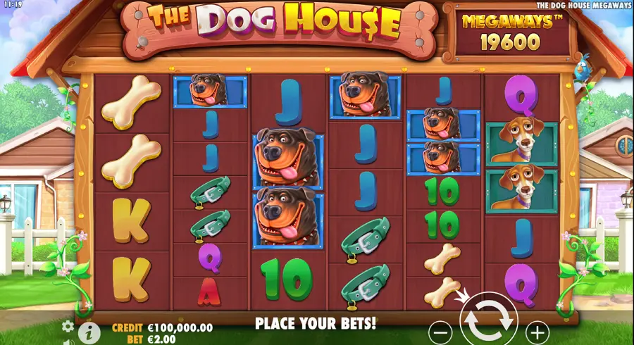 the dog house megaways gameplay